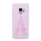 Personalised Pink Initial Samsung Galaxy S9 Case