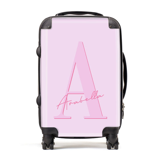 Personalised Pink Initial Suitcase