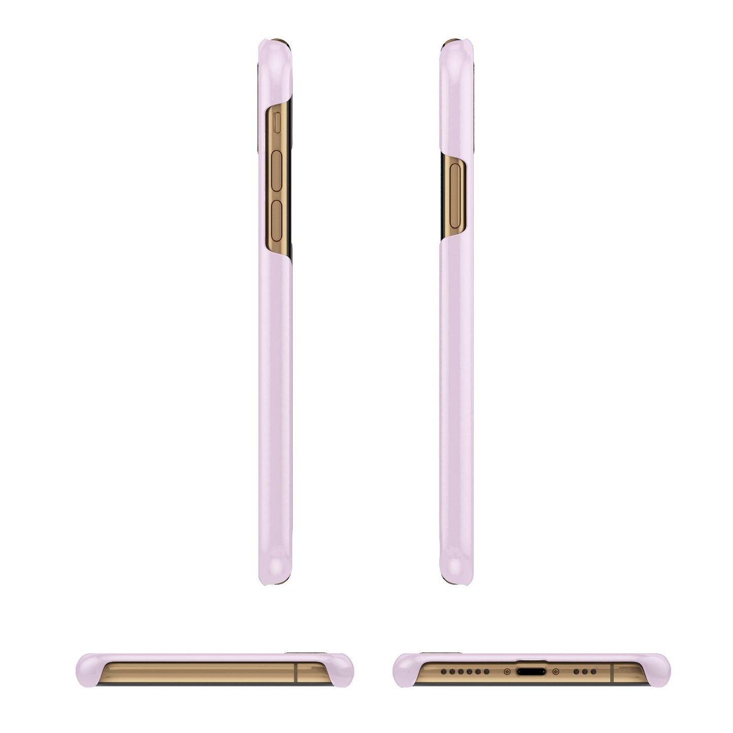 Personalised Pink Initial iPhone 11 3D Snap Case Angle Images