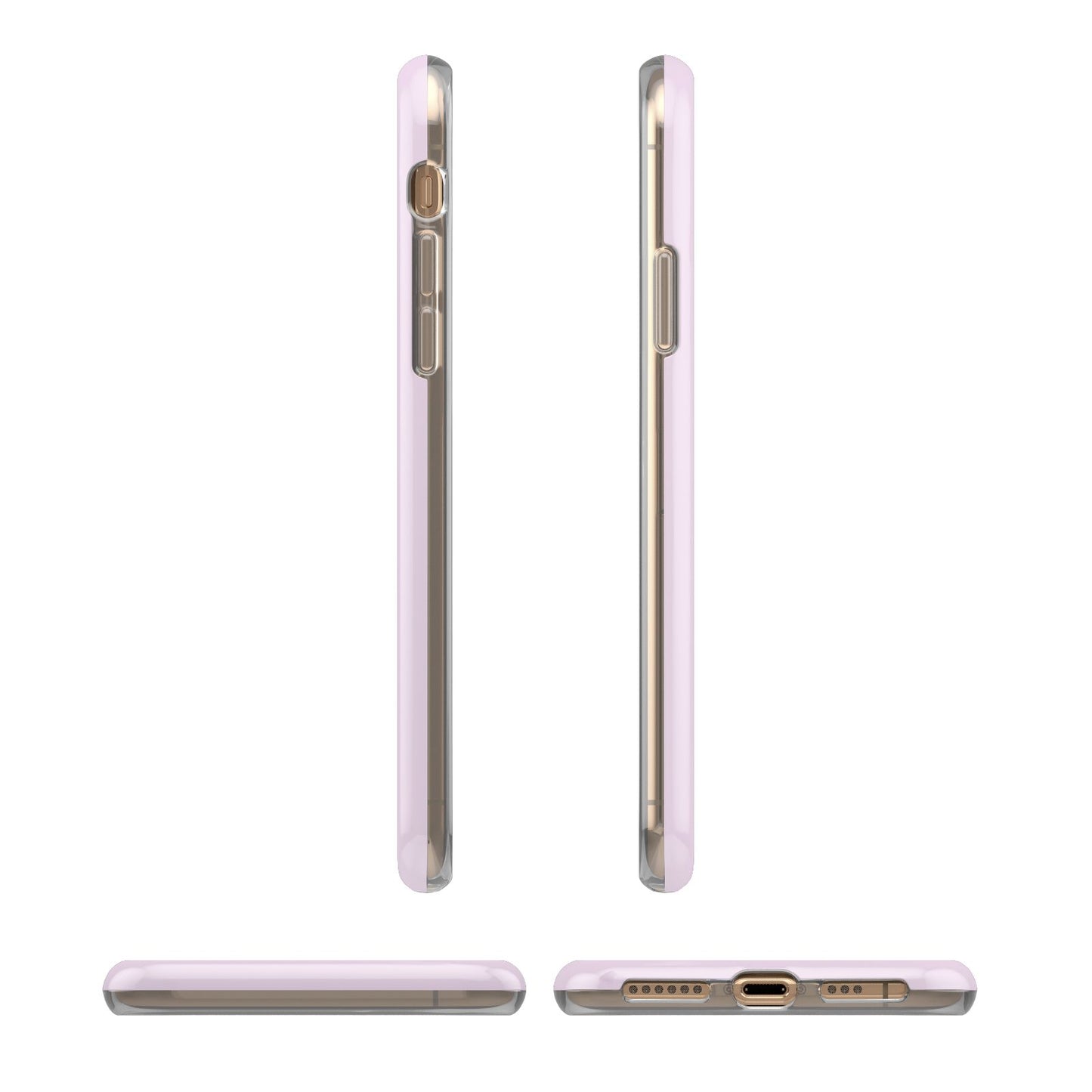 Personalised Pink Initial iPhone 11 3D Tough Case Angle Images