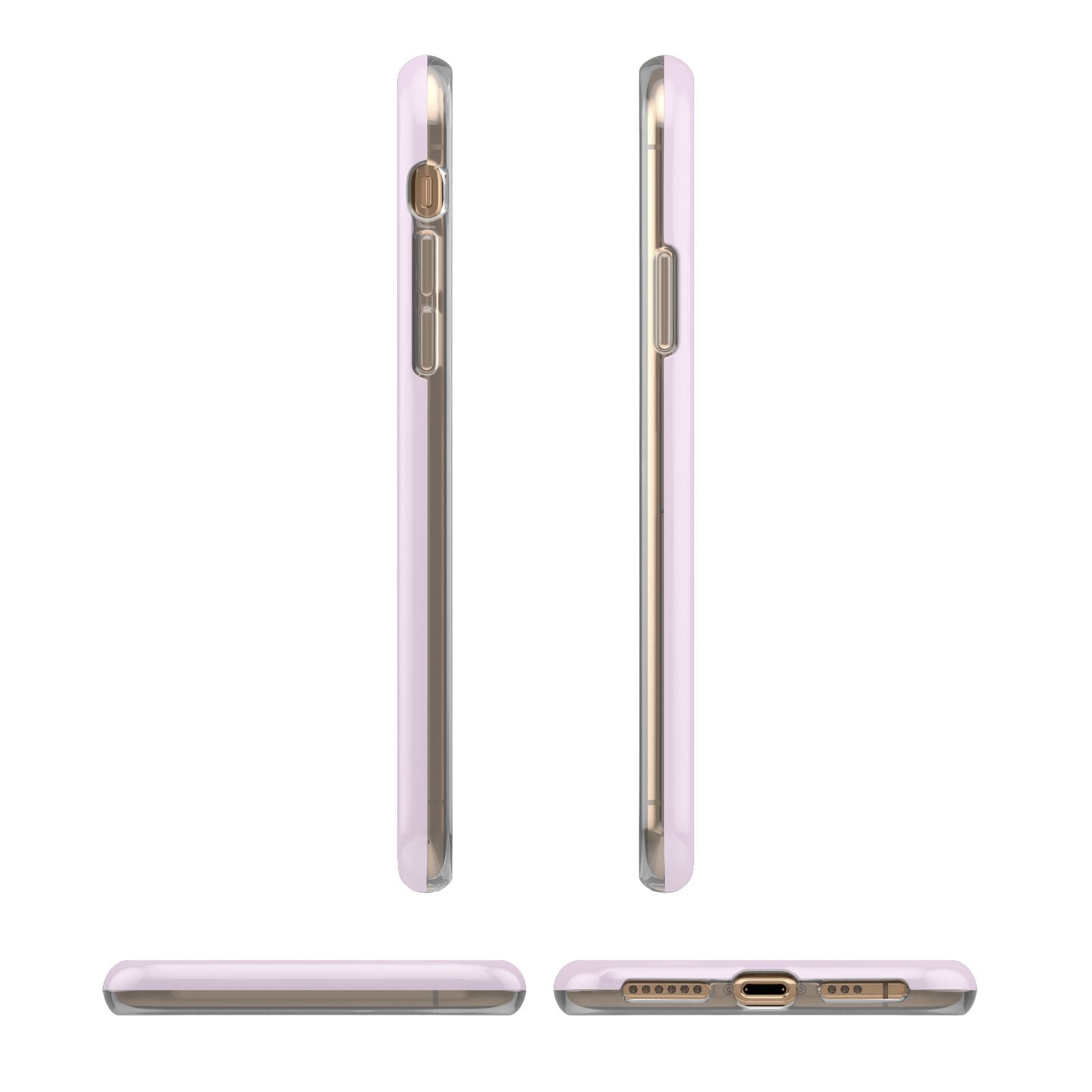 Personalised Pink Initial iPhone 11 3D Tough Case Angle Images