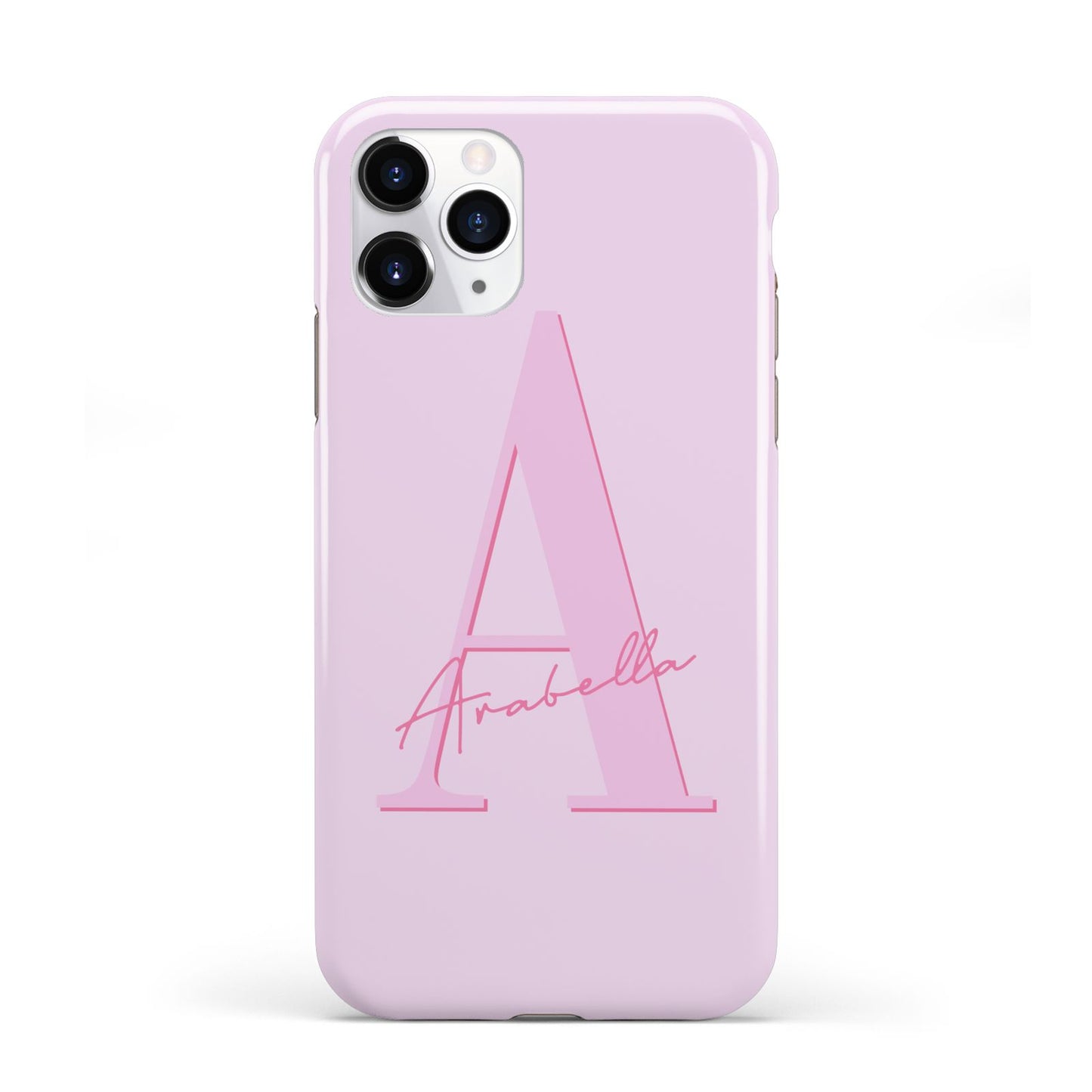 Personalised Pink Initial iPhone 11 Pro 3D Tough Case