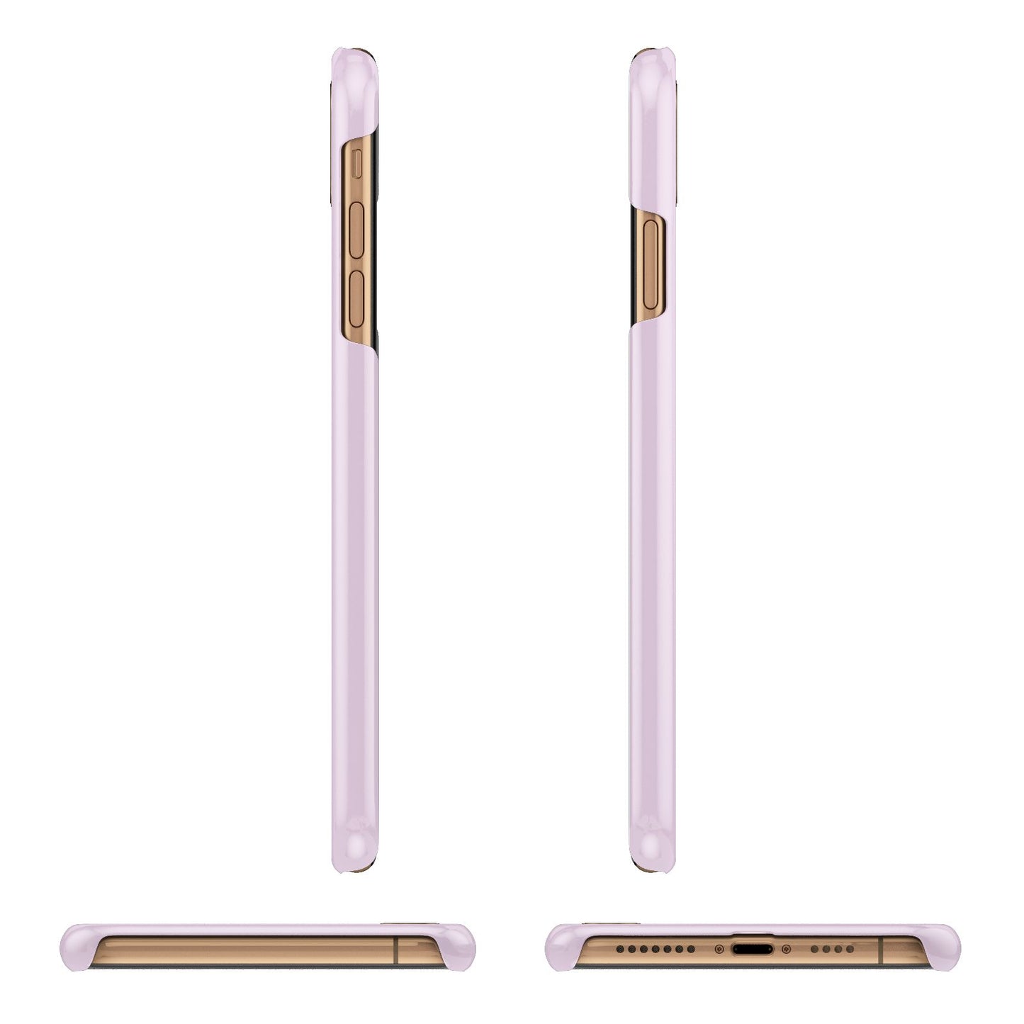 Personalised Pink Initial iPhone 11 Pro Max 3D Snap Case Angle Images