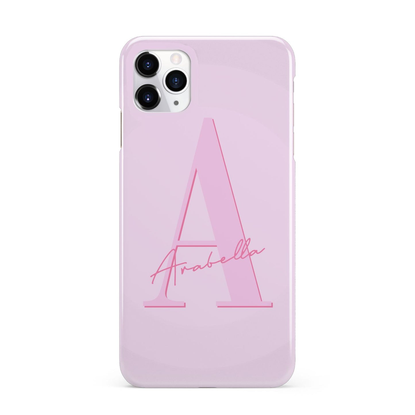 Personalised Pink Initial iPhone 11 Pro Max 3D Snap Case