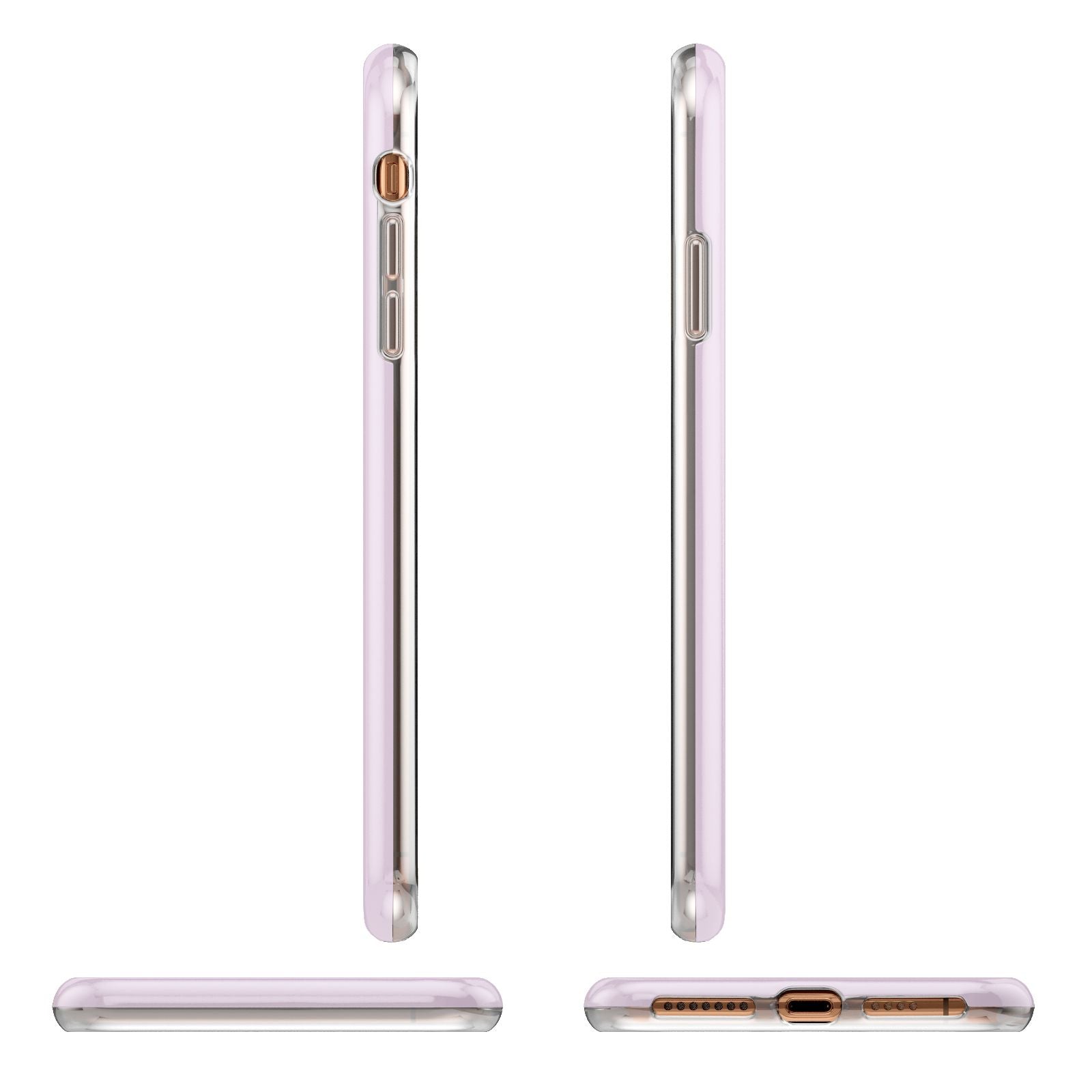 Personalised Pink Initial iPhone 11 Pro Max 3D Tough Case Angle Images