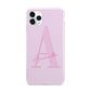 Personalised Pink Initial iPhone 11 Pro Max 3D Tough Case