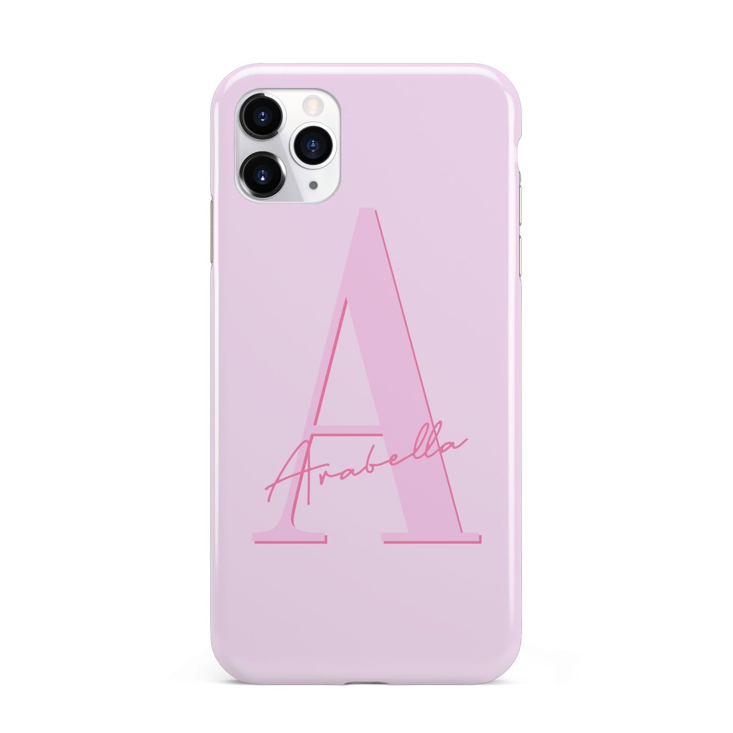 Personalised Pink Initial iPhone 11 Pro Max 3D Tough Case