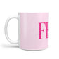 Personalised Pink Initials Heart 10oz Mug Alternative Image 1