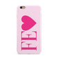 Personalised Pink Initials Heart Apple iPhone 6 Plus 3D Tough Case