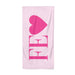 Personalised Pink Initials Heart Beach Towel