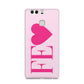 Personalised Pink Initials Heart Huawei P9 Case