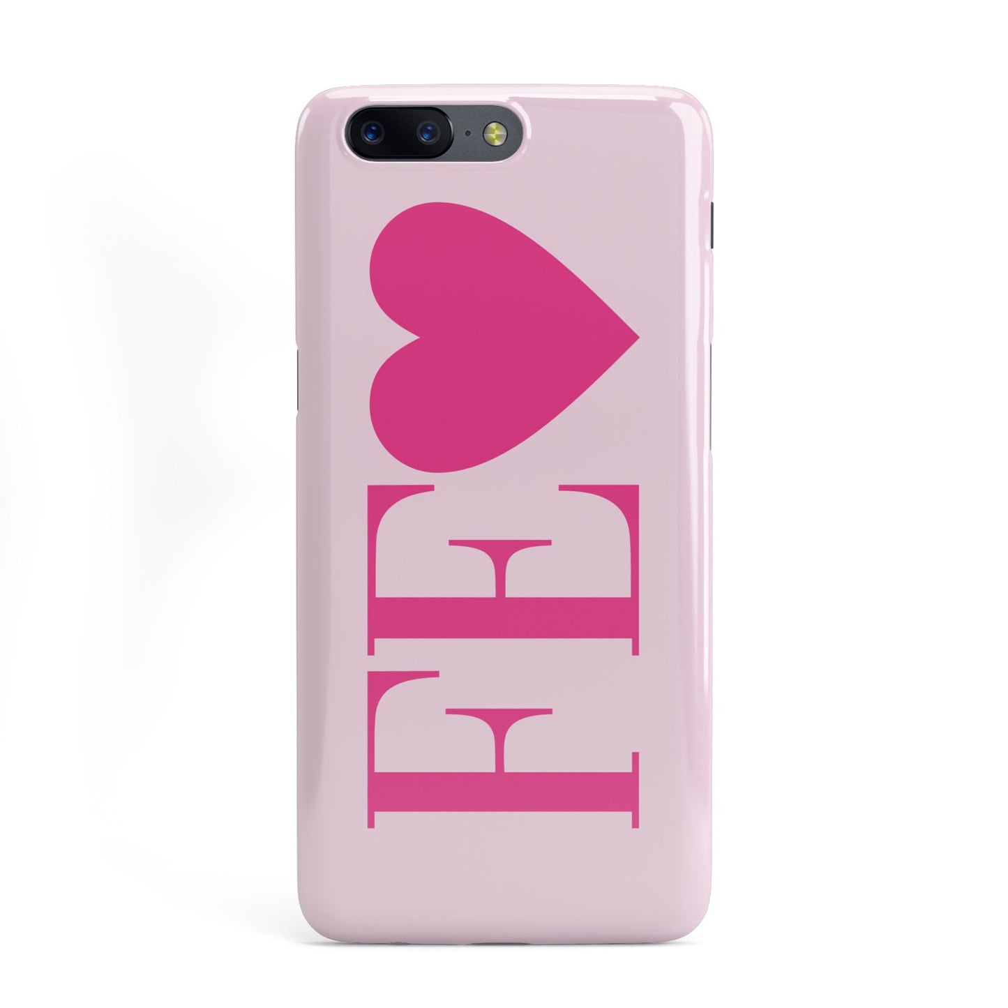 Personalised Pink Initials Heart OnePlus Case