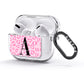 Personalised Pink Leopard Print AirPods Glitter Case 3rd Gen Side Image