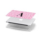 Personalised Pink Leopard Print Apple MacBook Case in Detail