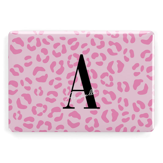 Personalised Pink Leopard Print Apple MacBook Case