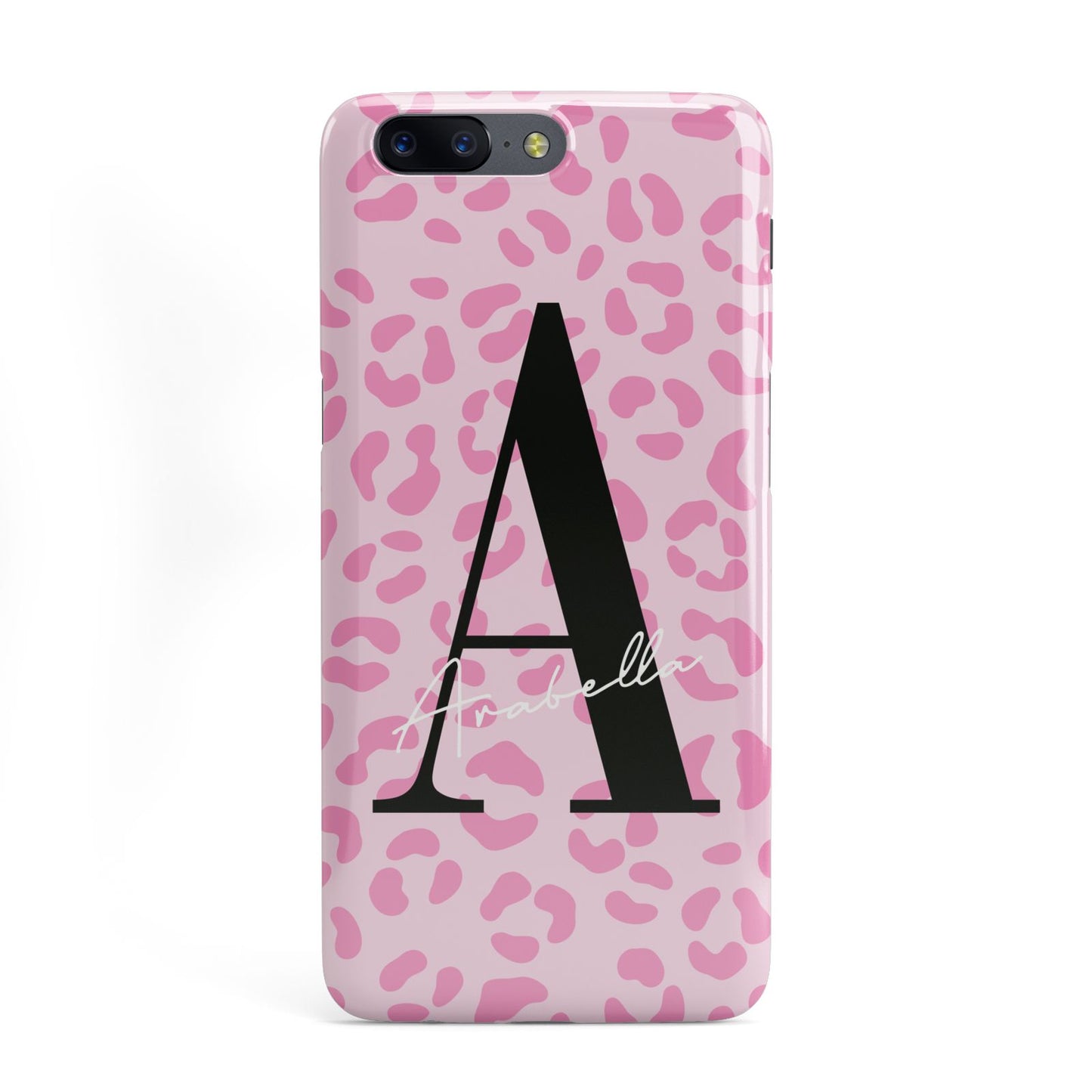 Personalised Pink Leopard Print OnePlus Case