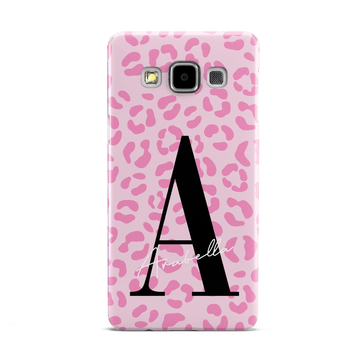 Personalised Pink Leopard Print Samsung Galaxy A5 Case