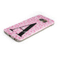 Personalised Pink Leopard Print Samsung Galaxy Case Bottom Cutout