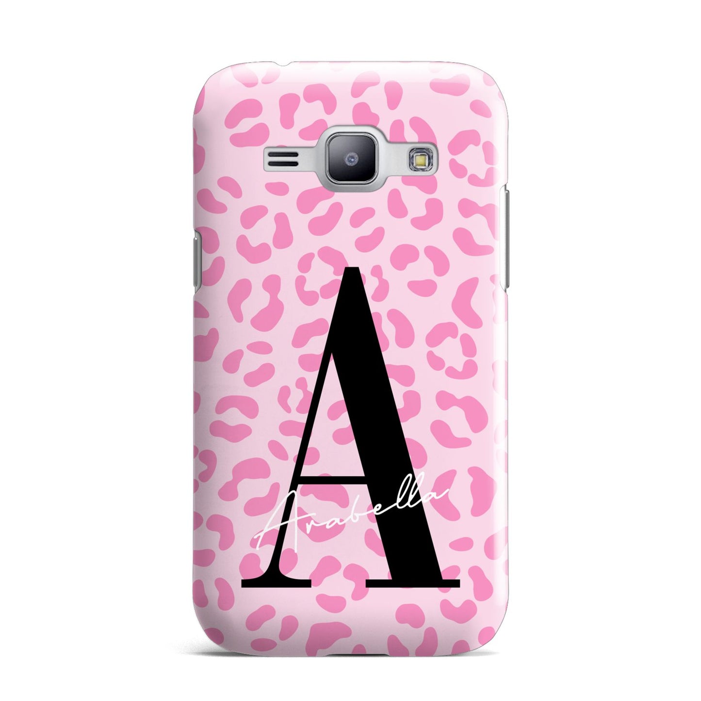 Personalised Pink Leopard Print Samsung Galaxy J1 2015 Case