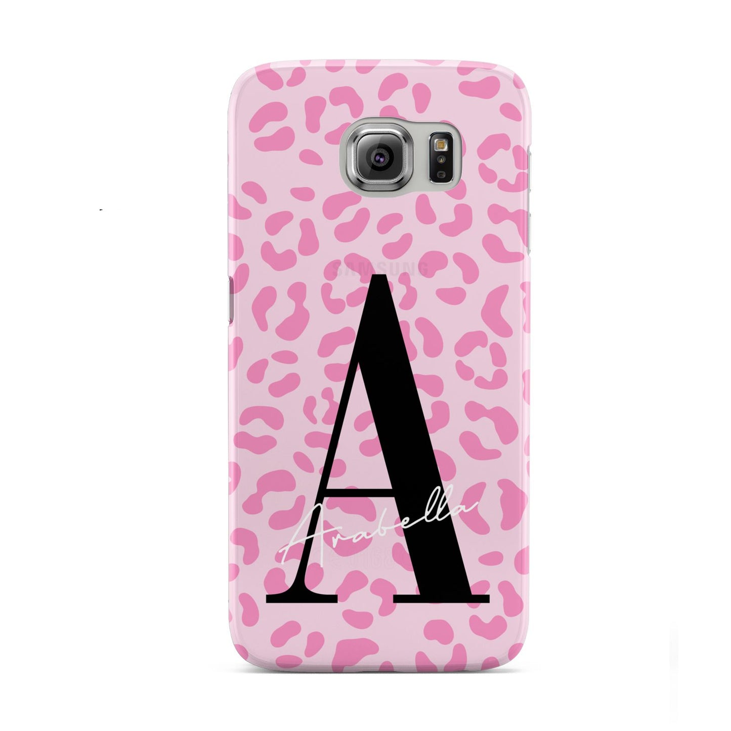 Personalised Pink Leopard Print Samsung Galaxy S6 Case