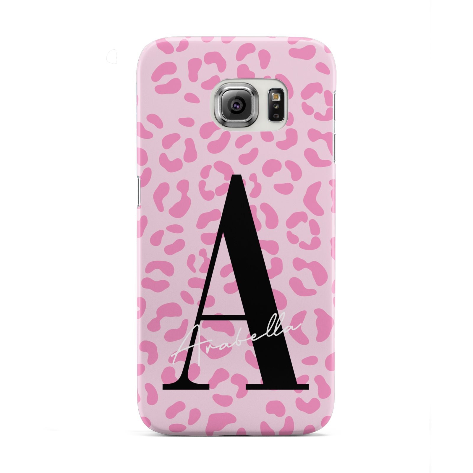 Personalised Pink Leopard Print Samsung Galaxy S6 Edge Case