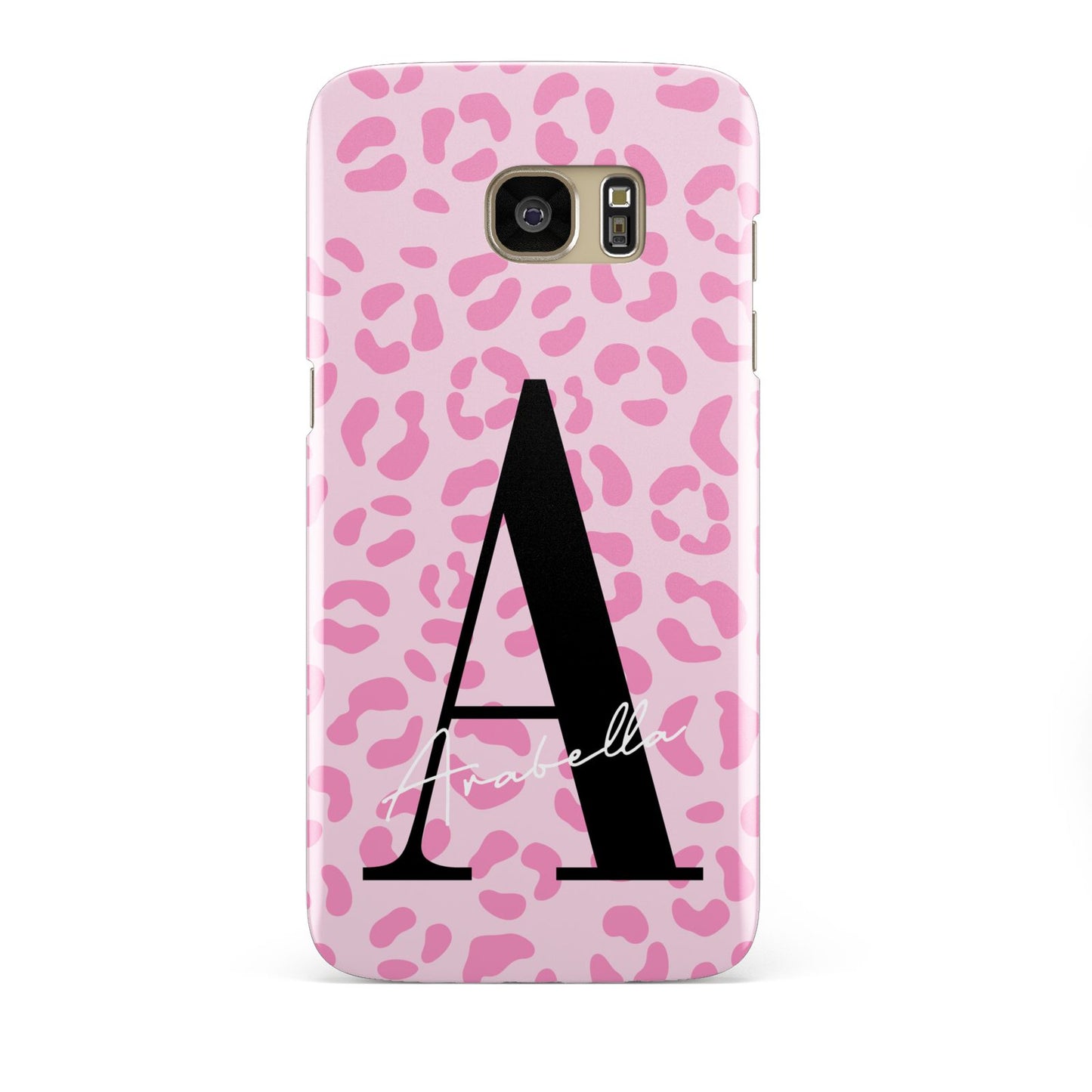 Personalised Pink Leopard Print Samsung Galaxy S7 Edge Case