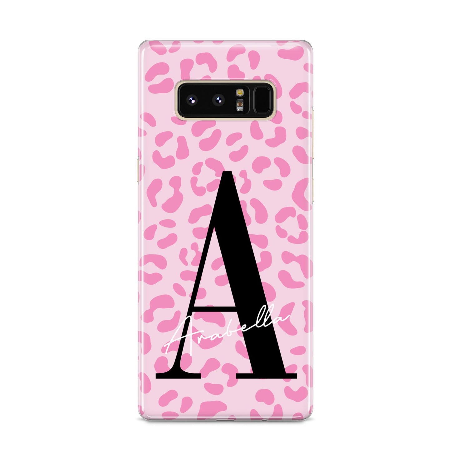 Personalised Pink Leopard Print Samsung Galaxy S8 Case