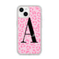 Personalised Pink Leopard Print iPhone 14 Clear Tough Case Starlight