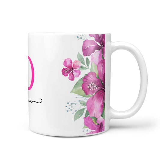 Personalised Pink Lilies 10oz Mug