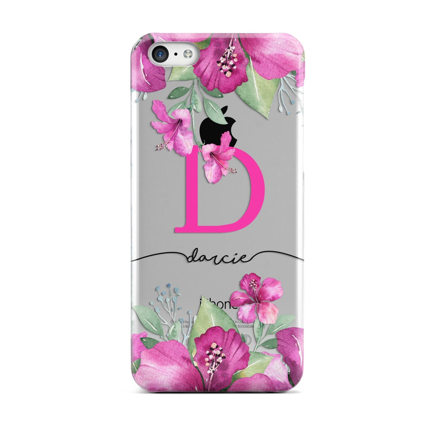 Personalised Pink Lilies Apple iPhone 5c Case