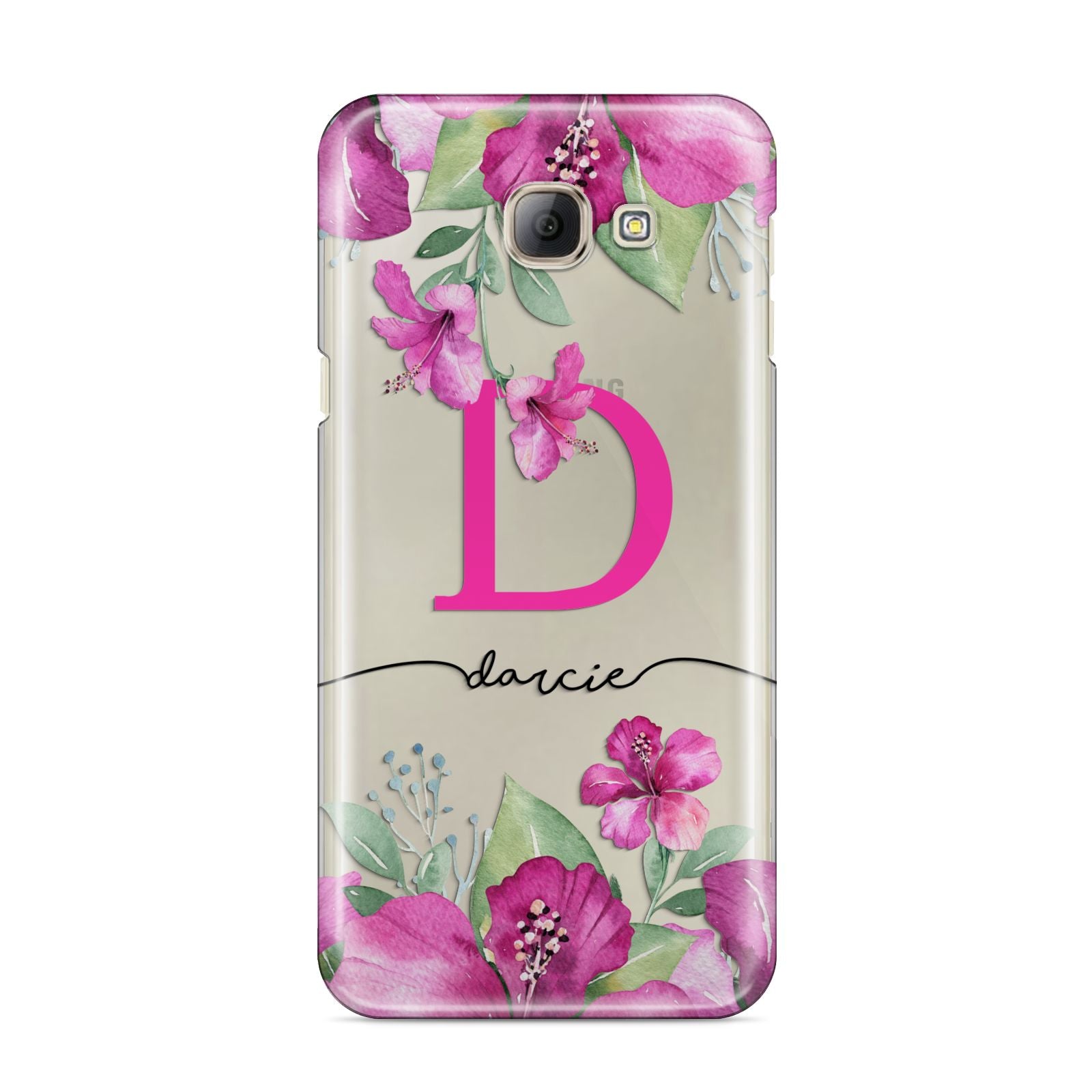 Personalised Pink Lilies Samsung Galaxy A8 2016 Case