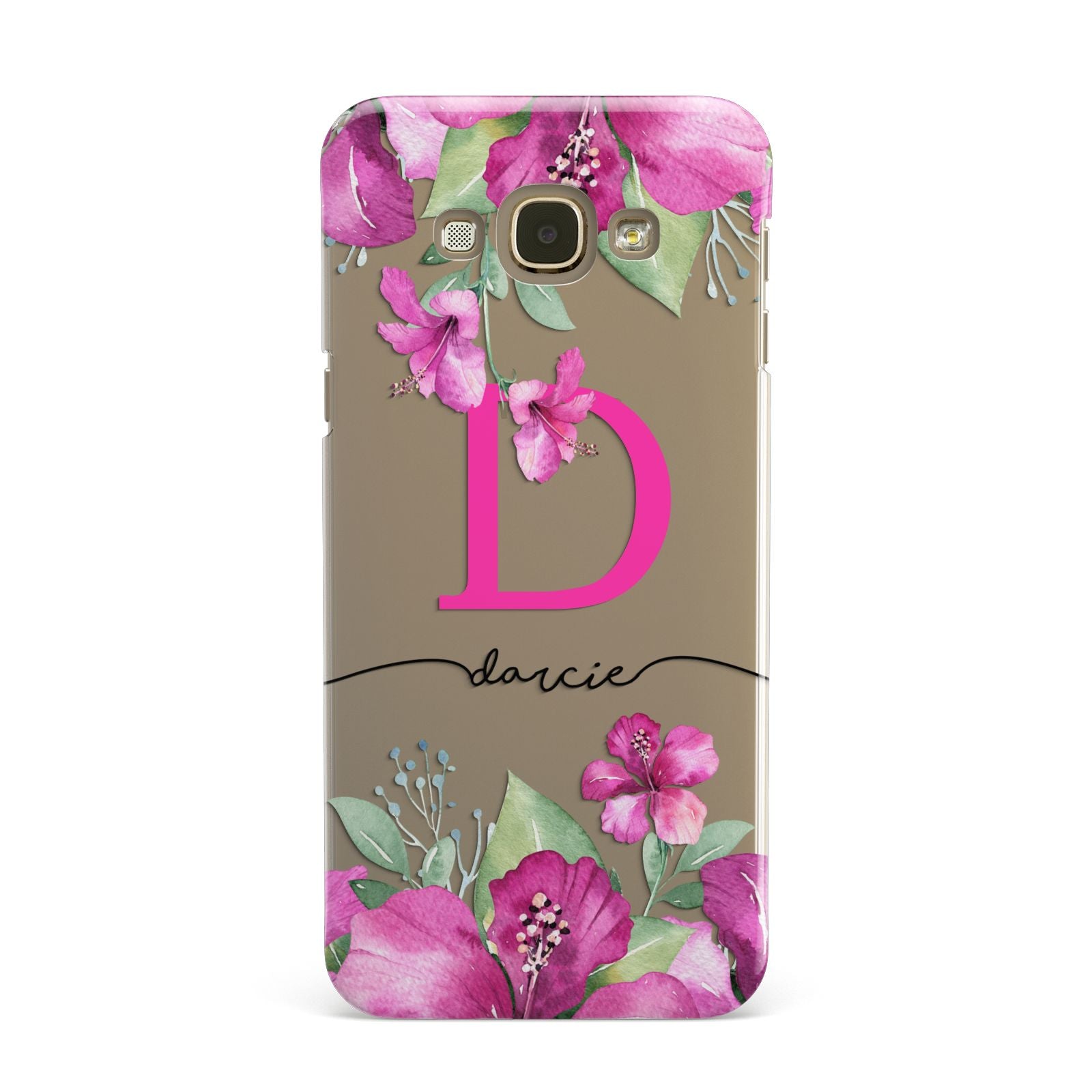 Personalised Pink Lilies Samsung Galaxy A8 Case