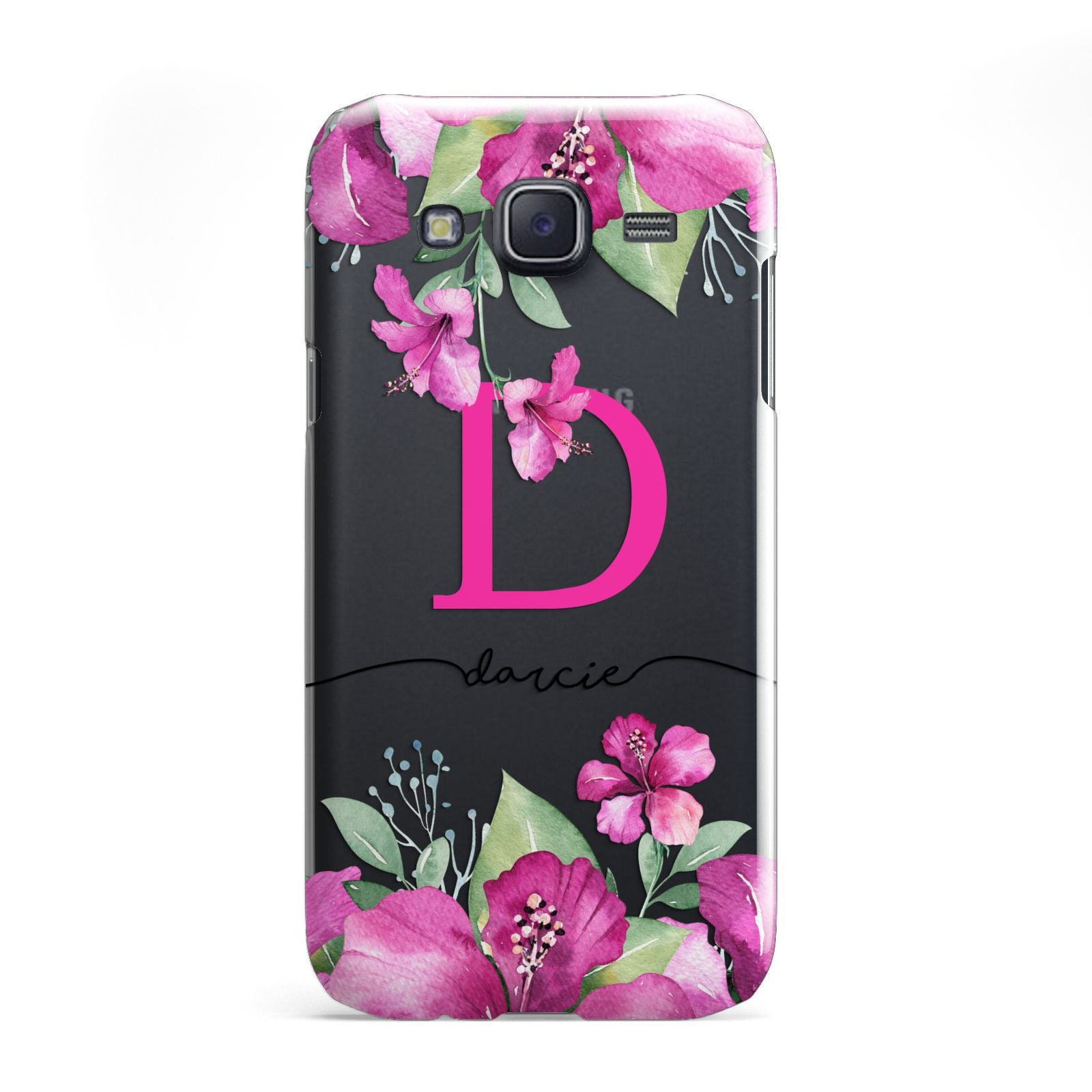Personalised Pink Lilies Samsung Galaxy J5 Case