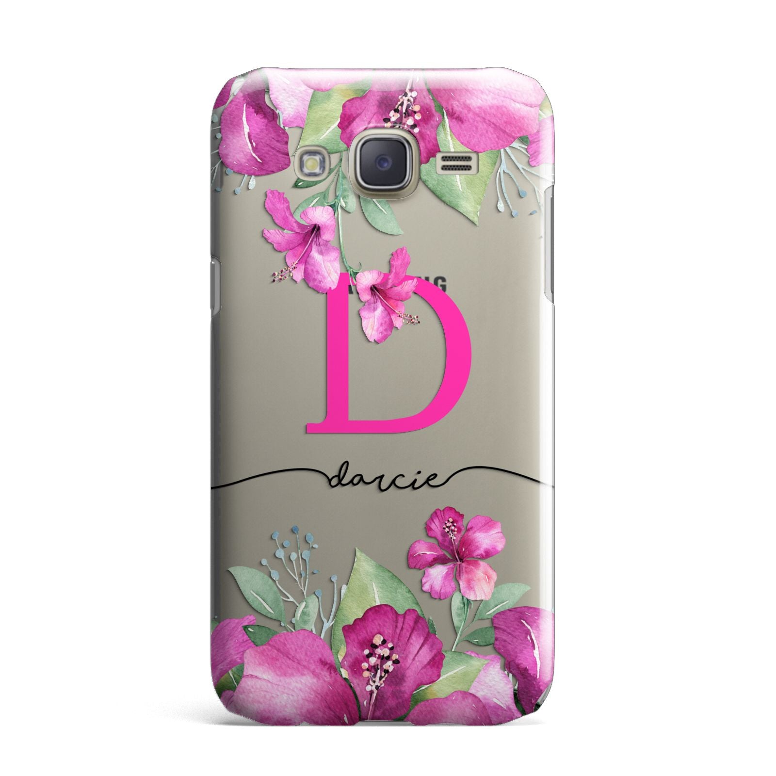 Personalised Pink Lilies Samsung Galaxy J7 Case