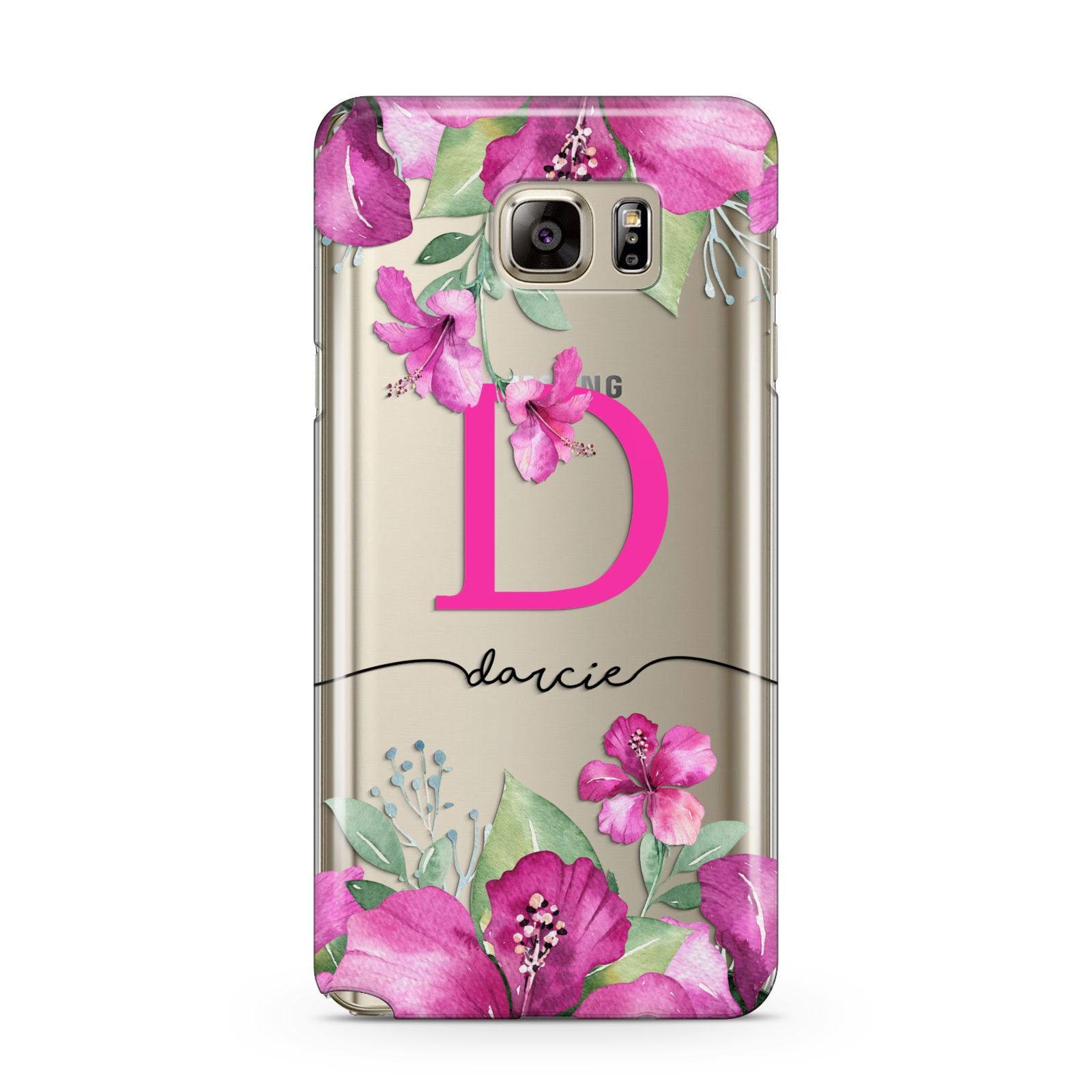 Personalised Pink Lilies Samsung Galaxy Note 5 Case