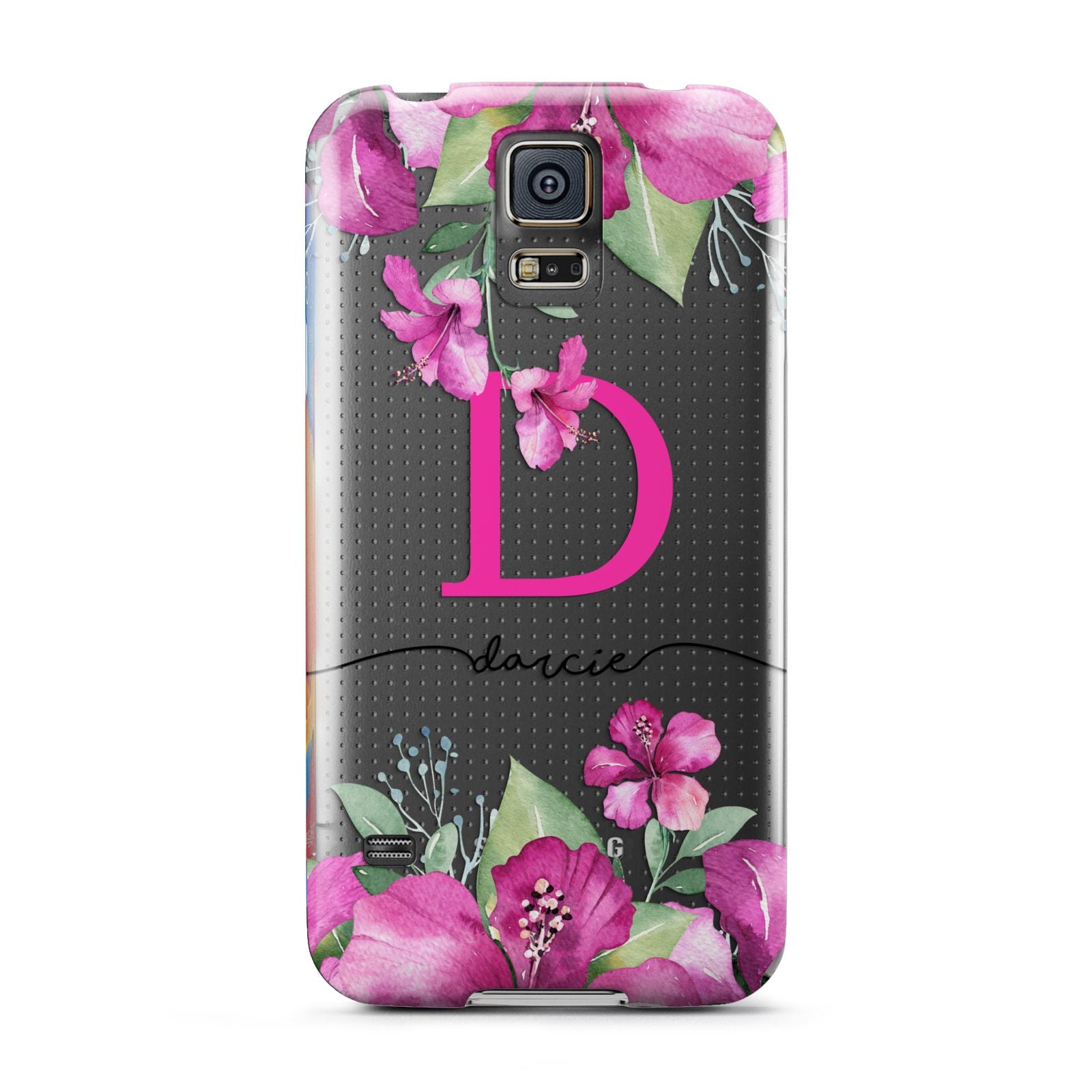 Personalised Pink Lilies Samsung Galaxy S5 Case