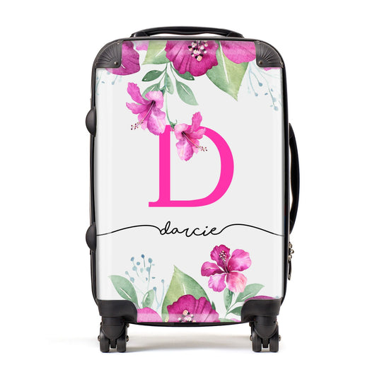 Personalised Pink Lilies Suitcase