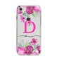 Personalised Pink Lilies iPhone 8 Bumper Case on Silver iPhone