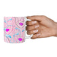 Personalised Pink Line Art 10oz Mug Alternative Image 4