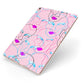 Personalised Pink Line Art Apple iPad Case on Rose Gold iPad Side View