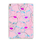 Personalised Pink Line Art Apple iPad Gold Case