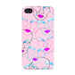 Personalised Pink Line Art Apple iPhone 4s Case