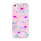 Personalised Pink Line Art Apple iPhone 5 Case