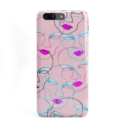 Personalised Pink Line Art OnePlus Case