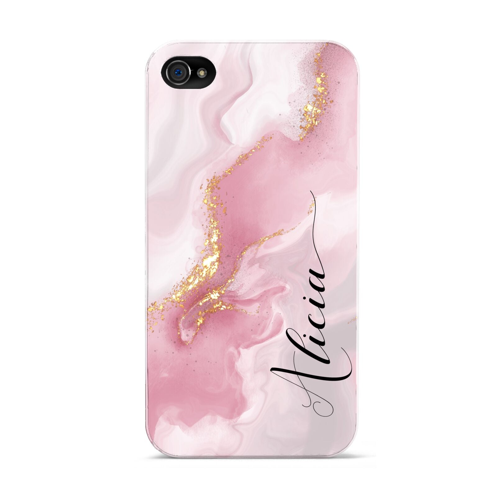 Personalised Pink Marble Apple iPhone 4s Case