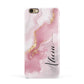 Personalised Pink Marble Apple iPhone 6 3D Snap Case