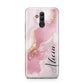 Personalised Pink Marble Huawei Mate 20 Lite
