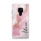Personalised Pink Marble Huawei Mate 20 Phone Case
