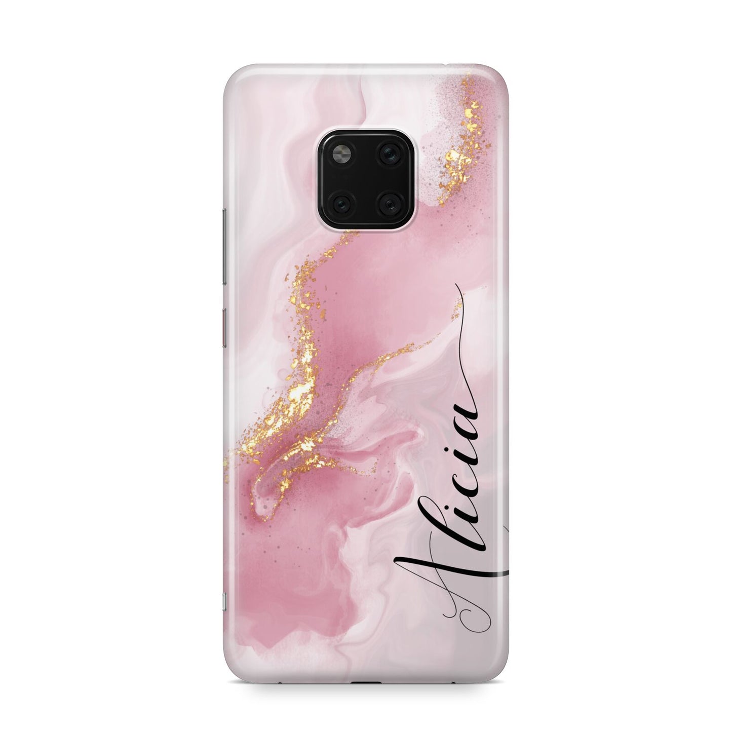 Personalised Pink Marble Huawei Mate 20 Pro Phone Case