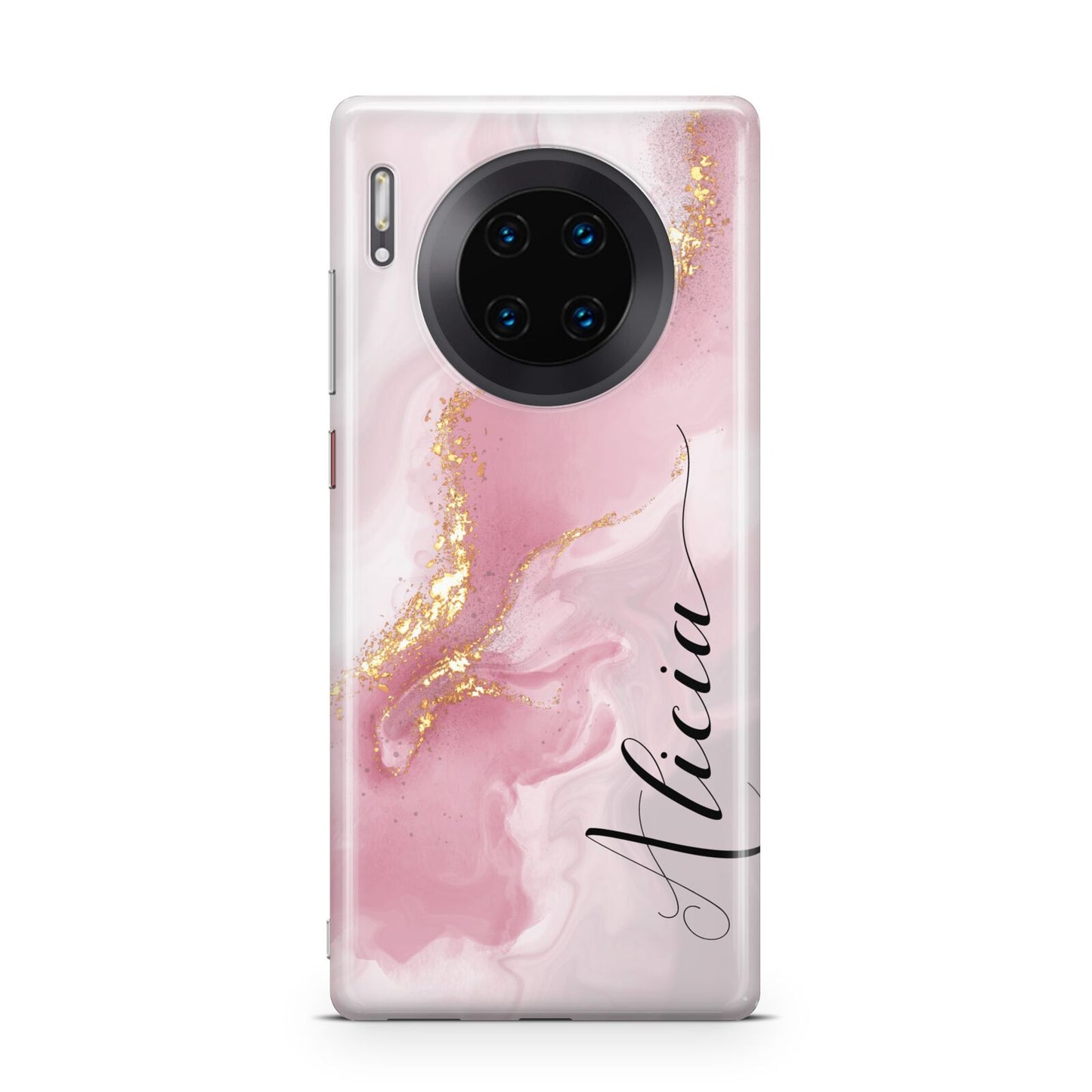 Personalised Pink Marble Huawei Mate 30 Pro Phone Case